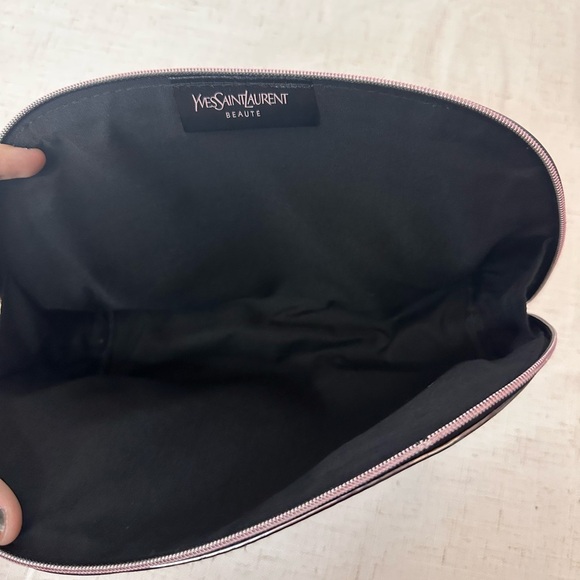 YSL Beauté Metallic Mirrored Cosmetic Bag | Yves Saint Laurent Travel Pouch - Picture 4 of 10